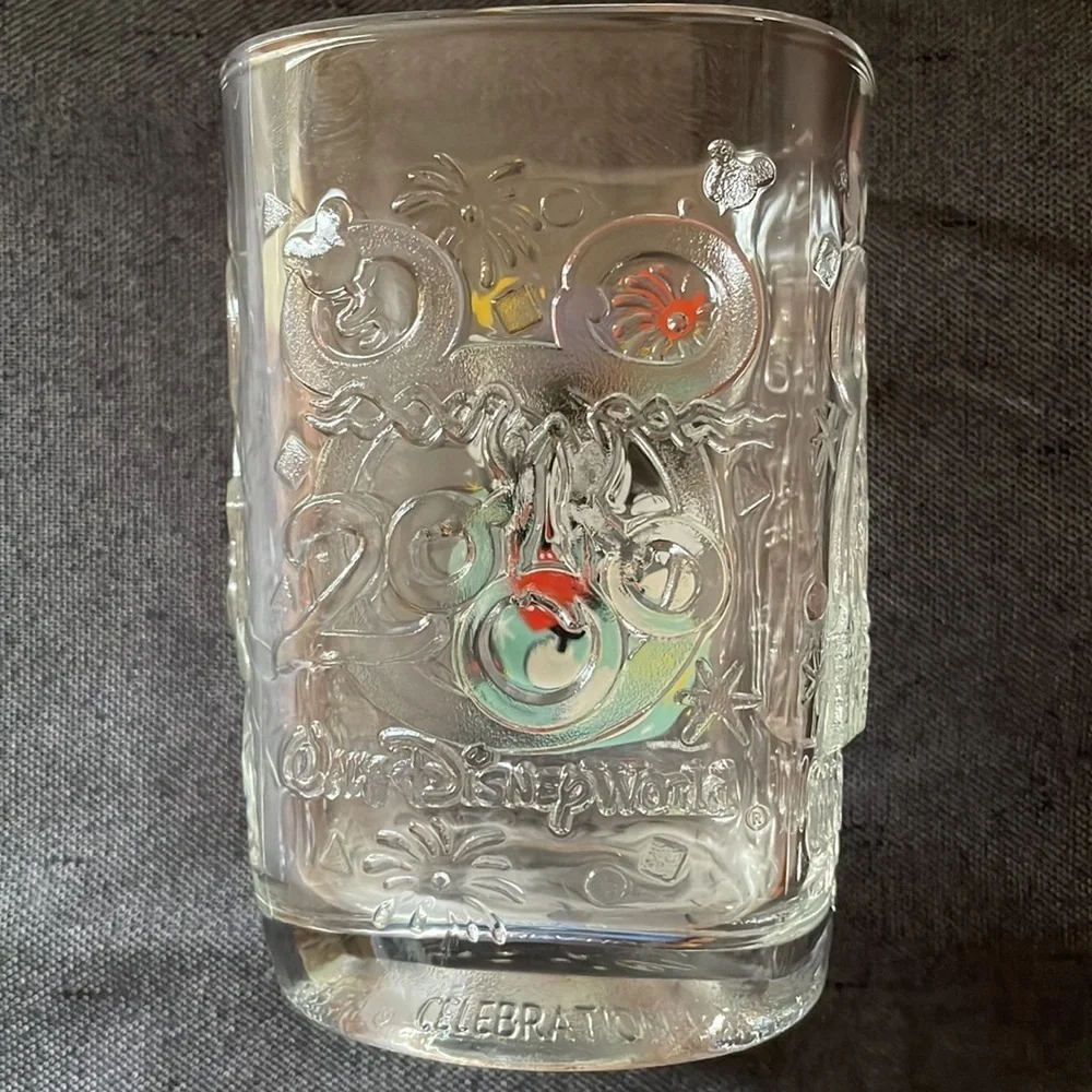 Vintage McDonalds Collectible Walt DisneyWorld Drinking Glass Magic Kingdom 2000